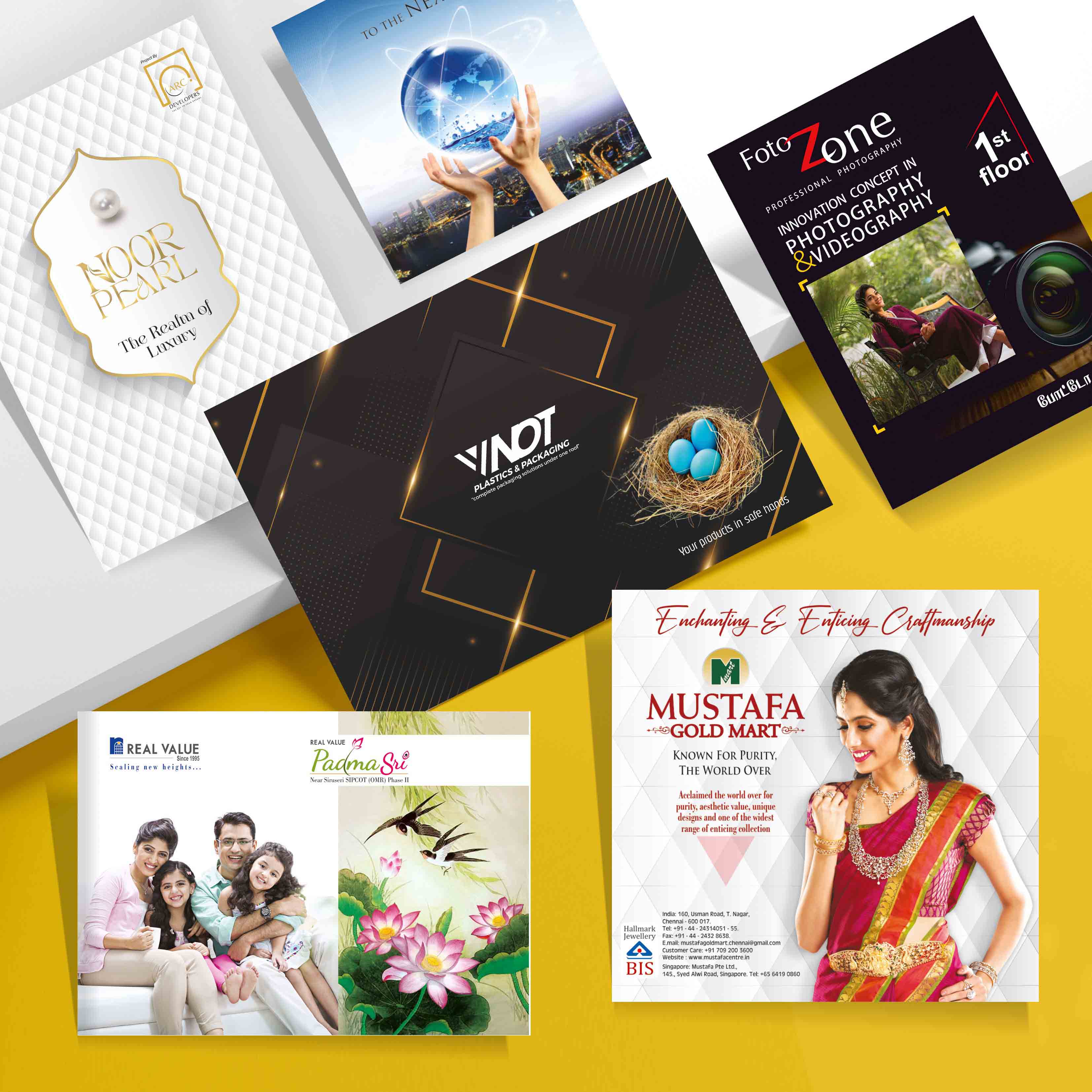 Custom brochure design                                              services by Alpha Dezine in Chennai